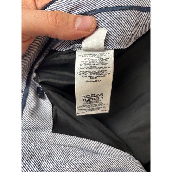 Brooks Brothers Dress Pants Men 36x30 Navy Blue 100% Wool Lined 1818 Milano - Picture 5 of 7